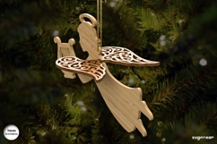 3D Christmas Angels Ornament Bundle | Glowforge | SVG Product Image 16