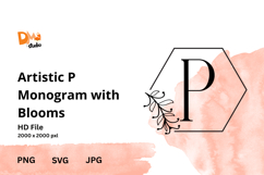 Artistic Monogram with Blooms Product Image 1