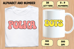 Polka Dots Alphabet Letters &amp; Numbers Clipart PNG 300DPI Product Image 6