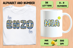 Mediterranean Lemon Alphabet PNG Summer Letters 300 DPI Product Image 6