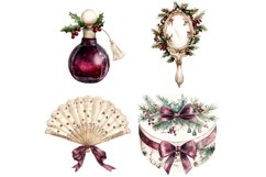 Chic Antique Christmas Clipart Product Image 7