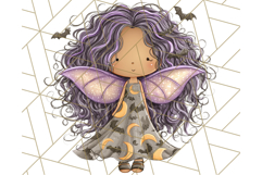 Halloween Fairy Clipart PNG, Spooky Cute Character Art Product Image 4