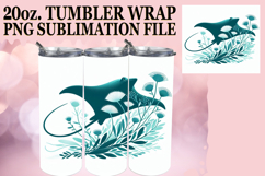 Gentle breezes 20oz tumbler wrap, Flower Animals Product Image 1