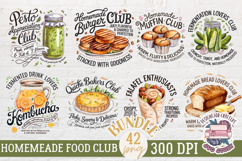 Homemade Food Club Quotes Sublimation Bundle 42 PNG Product Image 1
