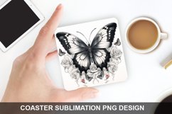 4Th Of July Butterfly - Coaster Sublimation Design Product Image 1