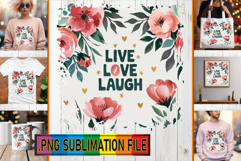 VIBRANT TSHIRT DESIGN PNG Sublimation, Flower Quote Product Image 1
