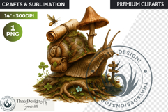 Fantasy clipart Magical Forest Village PNG for scrapbooking Product Image 1