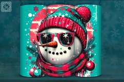 4 Christmas Snowman Tumbler Wrap 20 oz Product Image 5
