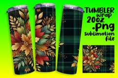 EXQUISITE 20oz Tumbler PNG Template , Autumn Flower Product Image 1