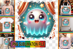 Dazzling TOTE BAG Art Ideas, 3D Cute Ghost Product Image 1