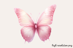 Gilter Pink Butterfly Clipart PNG Product Image 1
