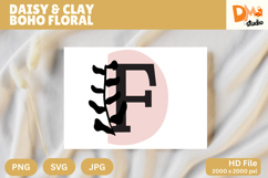 Daisy &amp; Clay Boho Floral Monogram Product Image 1