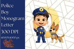 Police Officer Boy Letter O Clipart | Cop Alphabet PNG Product Image 1