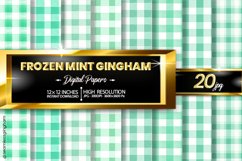 Frozen Mint Gingham Digital Papers 20 Variations Product Image 1