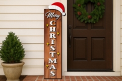 Christmas Porch Sign Laser Cut Bundle | Vertical Sign | SVG Product Image 14