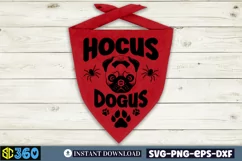 Hocus dogus SVG, Halloween Dog Bandana SVG Product Image 3