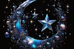 Magical holographic night sky printable digital papers Product Image 5