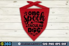One spook tacular dog SVG, Halloween Dog Bandana SVG Product Image 3