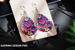 Valentines Day Teardrop Sublimation- Valentines Day Earring Product Image 1