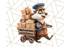 Forest Mail Delivery Clipart PNG, Animal Post Office PNG Product Image 4