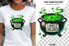 I Smell Children PNG, Spooky Halloween Cauldron Design Product Image 1