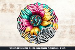 Flowers Wind Spinner Sublimation Design Product Image 1