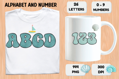 Summer Alphabet &amp; Numbers PNG Clipart Doodle Letters 300 DPI Product Image 6