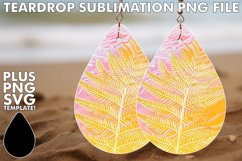 Elegant Pastel Leaf Pattern Sublimation Earrings Product Image 1