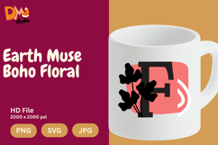 Earth Muse Boho Floral Monogram Product Image 1