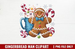 Gingerbread Man Clipart Bundle PNG Product Image 17