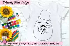 Easter egg men svg, Coloring Shirt Svg, Color Me Shirt svg Product Image 2