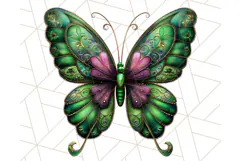 Metallic Butterfly Clipart PNG Clipart, Vibrant Butterfly Product Image 4