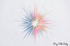Happy New Year Fireworks Clipart PNG Product Image 1