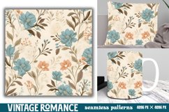 Vintage Romance Flowers Seamless Patterns Backgrounds Product Image 1