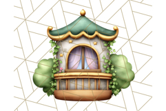 Princess Castle Clipart PNG, Enchanted Garden Artwork Product Image 4