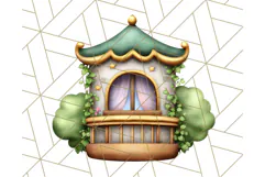 Princess Castle Clipart PNG, Enchanted Garden Artwork Product Image 4