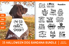 15 Funny Halloween Dog Bandana Quote SVG Bundle V1 Product Image 1