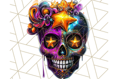 Bright Sugar Skull PNG Clipart, Halloween Colorful Skull Png Product Image 4