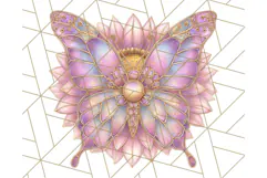 Stained Glass Butterfly and Sunflower PNG Clipart Product Image 4