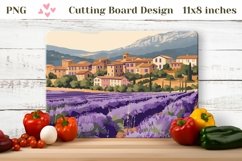 Lavender Filed Cutting Board, Flowers Cutting Board Design Product Image 1