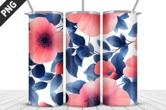 Flowers Tumbler Wrap | Sublimation Design | Tumbler PNG Product Image 1