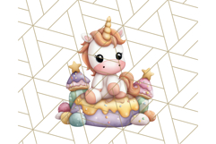 Cute Dessert Unicorn PNG Clipart with Cupcakes &amp; Candies Product Image 4