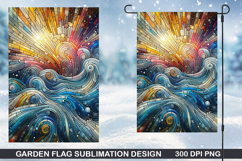 Garden Flag Sublimation| Christmas Garden Flag PNG Design Product Image 1