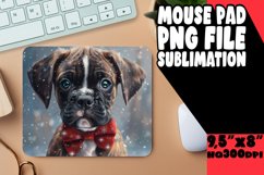 Adorable Christmas Dog Mouse Pad Sublimation PNG Product Image 1