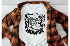 Cowboy boots and hat svg cut file, Howdy cowboy rodeo Product Image 3