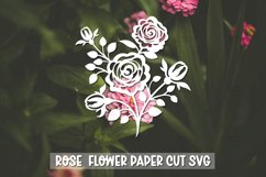 Rose Flower SVG I Rose Flower Vinyl Decal, Paper Cut Rose Product Image 1