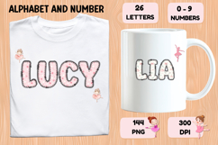 Bellerina Alphabet PNG Cute Ballet Letters Numbers 300 DPI Product Image 6