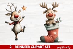 Whimsical Christmas Clipart | Cute Festive Holiday PNG Illus Product Image 1