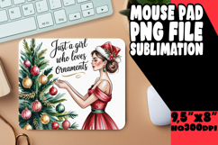 BLISSFUL MOUSE MAT PNG STYLE, Just A Girl Product Image 1