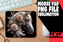 Joyful Mouse Mat Design PNG, Horse Product Image 1